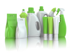 Green eco-friendly cleaning products